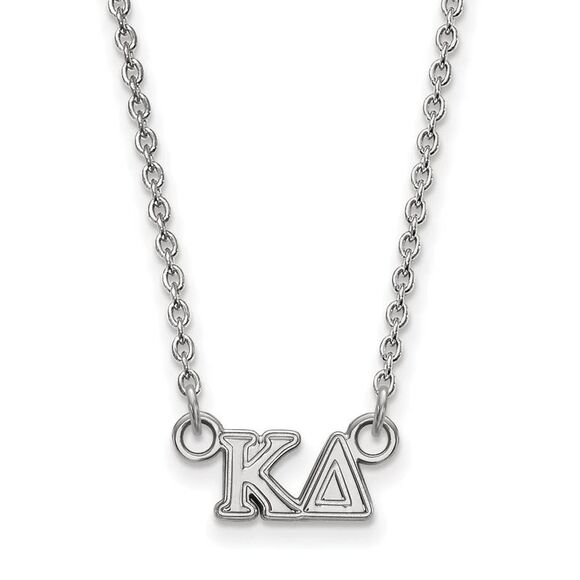 Black Bow Jewelry Co. Jewelry - Sterling Silver Kappa Delta XS (Tiny) Greek Letters Necklace
